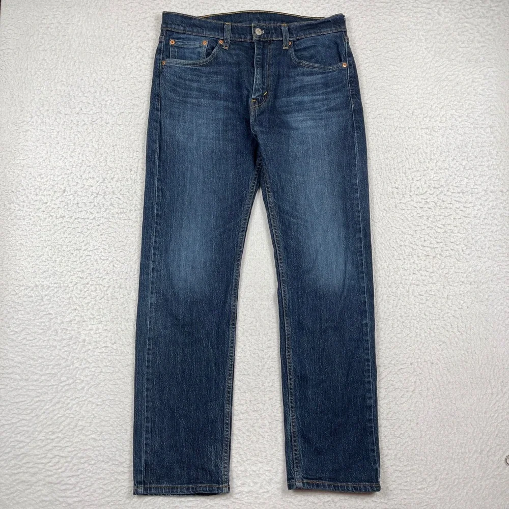 Levis 505 Jeans Mens 32x32 (Fit 32x30) Blue Regular Straight Leg Denim Classic